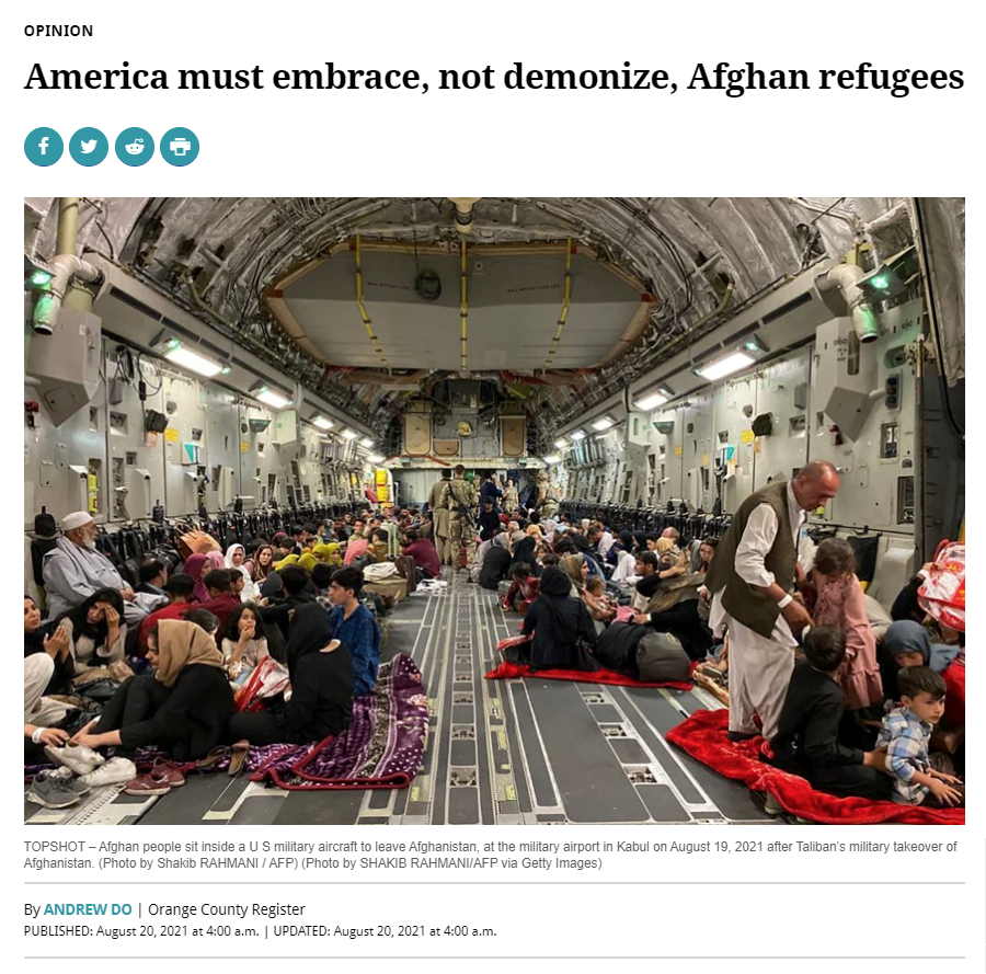 America must embrace, not demonize, Afghan refugees