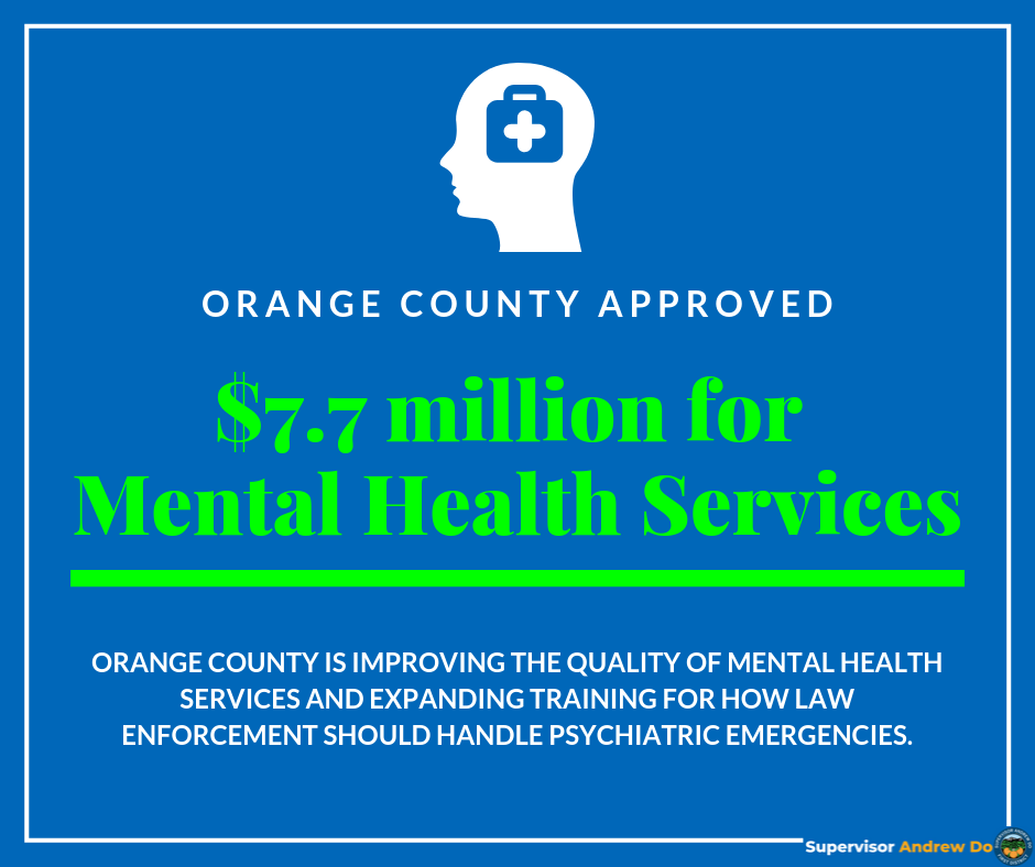 Orange County Approves $7.7 million for Mental Health Services